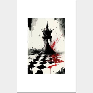 Haunted Inky Chess Board Posters and Art